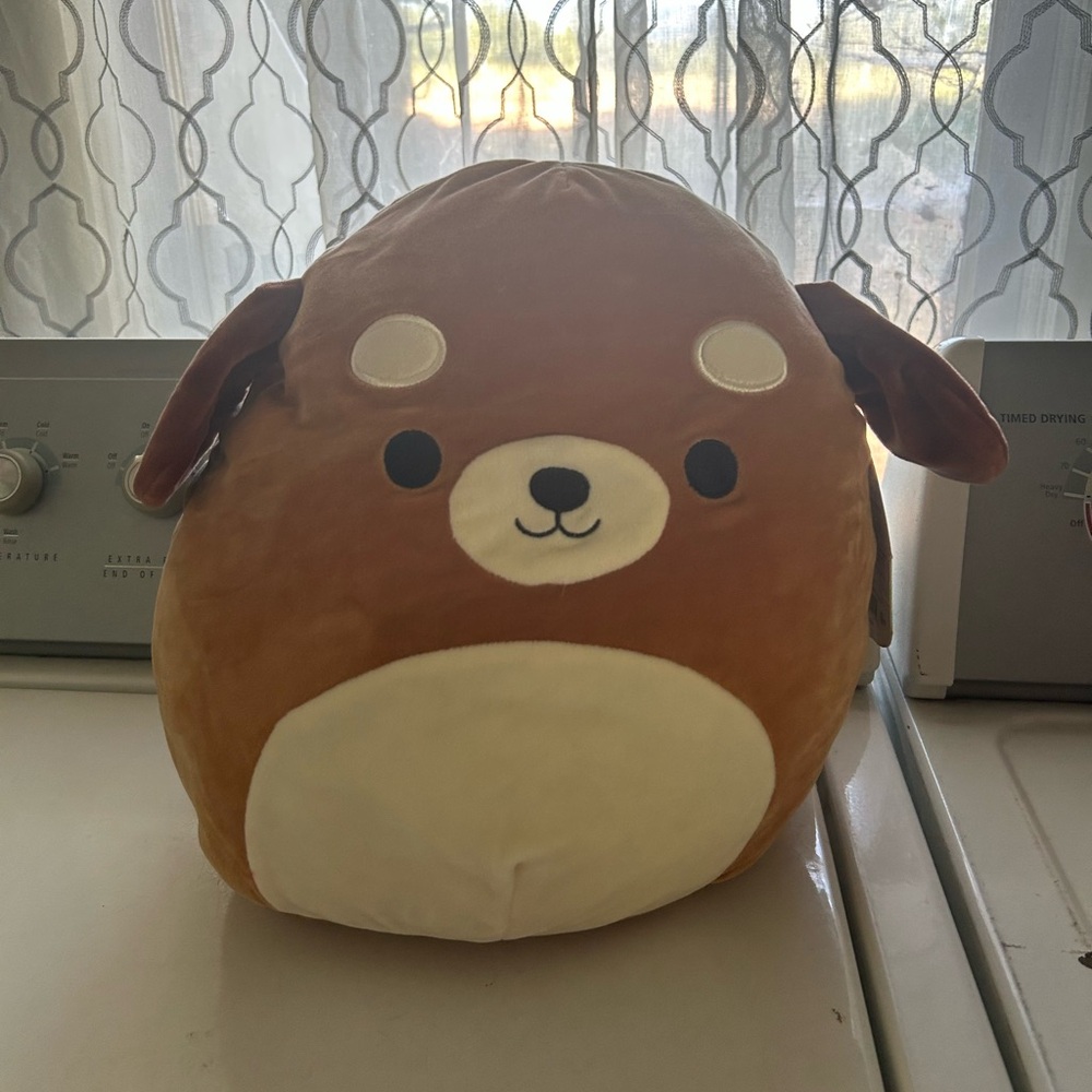Squishmallows Brown and Cream Dog Plush